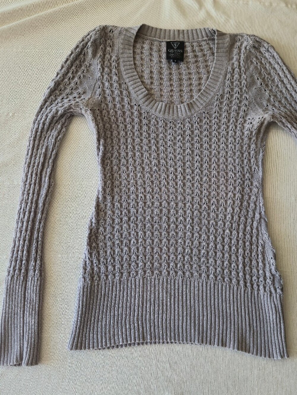 Guess Women's Medium Light Gray Knit Sweater